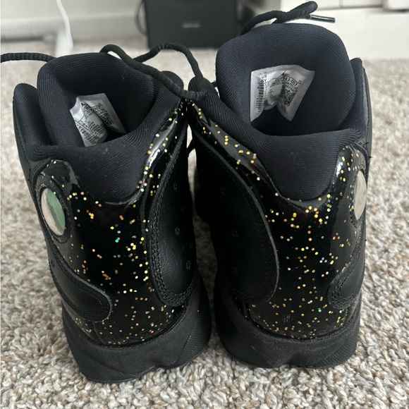 Gold and silver sparkly Jordan 13s - Picture 4 of 4